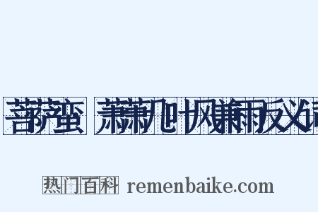 菩萨蛮·萧萧几叶风兼雨反义词是什么意思的图片